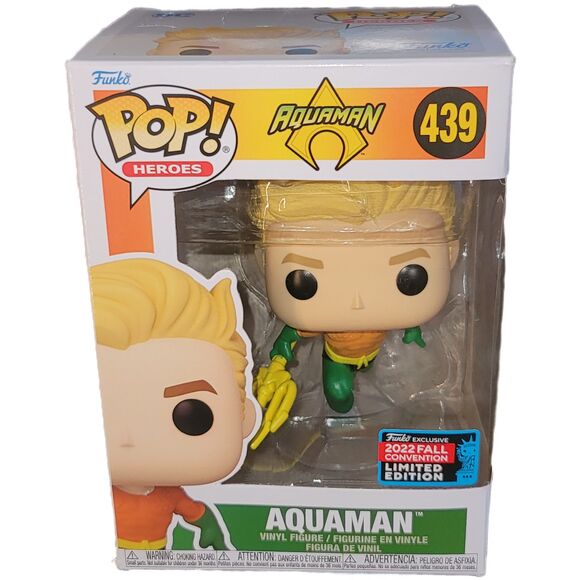 Funko Pop! Heroes Aquaman(Classic) 2022 New York Comic Con NYCC Limited Edition - Picture 2 of 4
